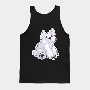 Snowy Owlbear Cub - Sitting Tank Top